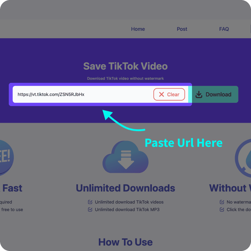 how to paste TikTok link